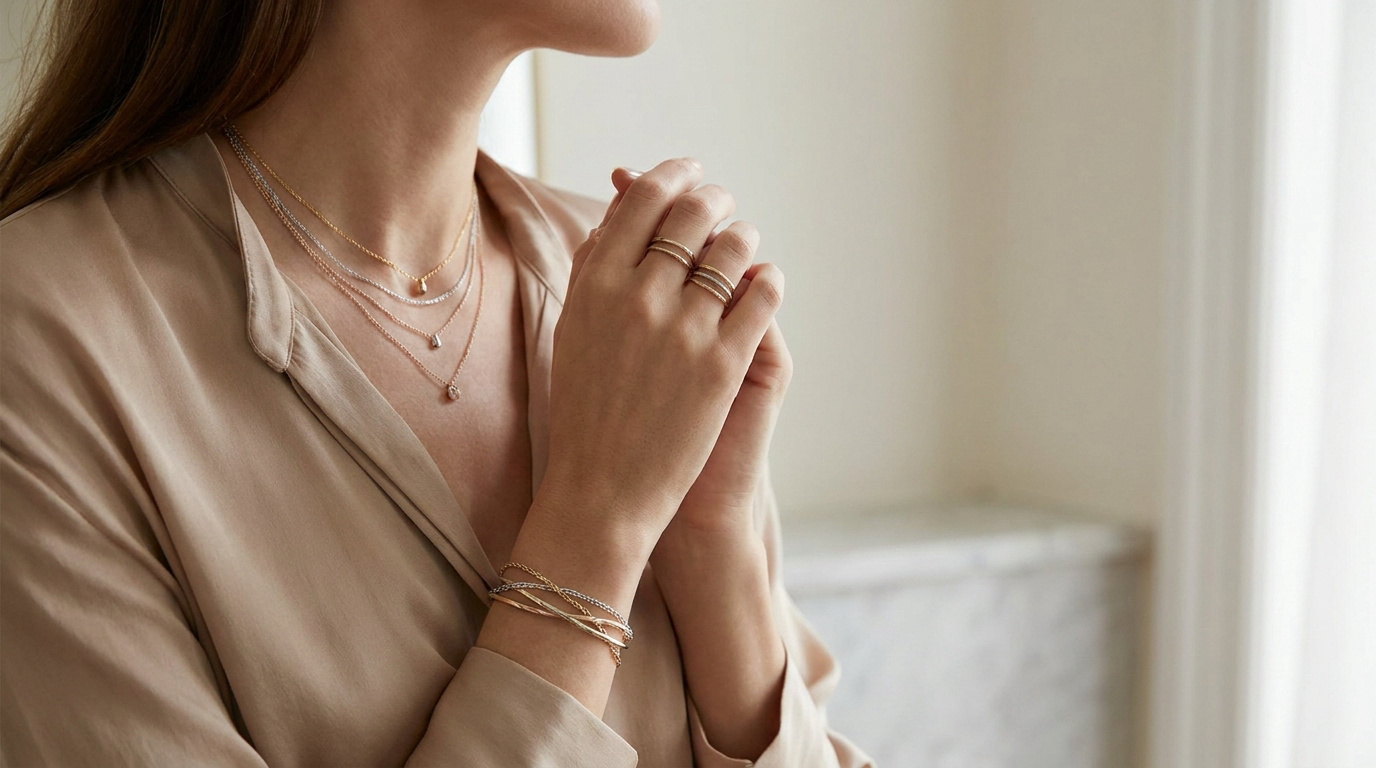Le layering de bijoux discrets