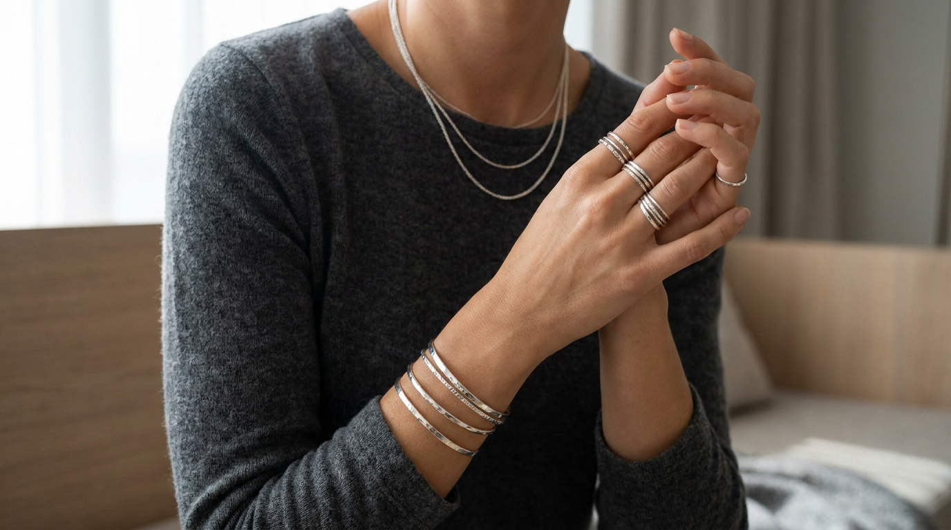 Porter des bijoux argentés avec style